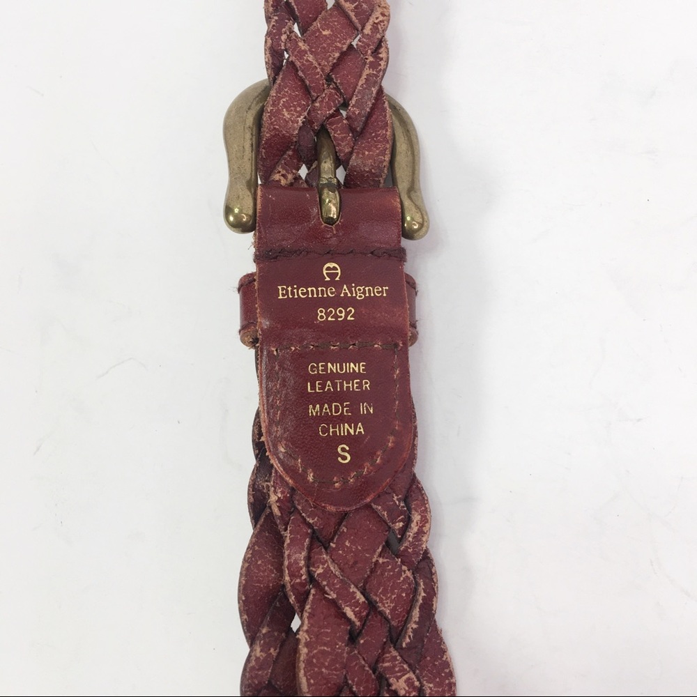 Etienne Aigner vintage braided leather belt - Picture 5 of 6